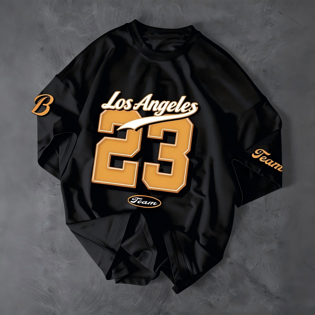 Street Fashion Los Angeles - Summer Men's New Los Angeles Alphabet