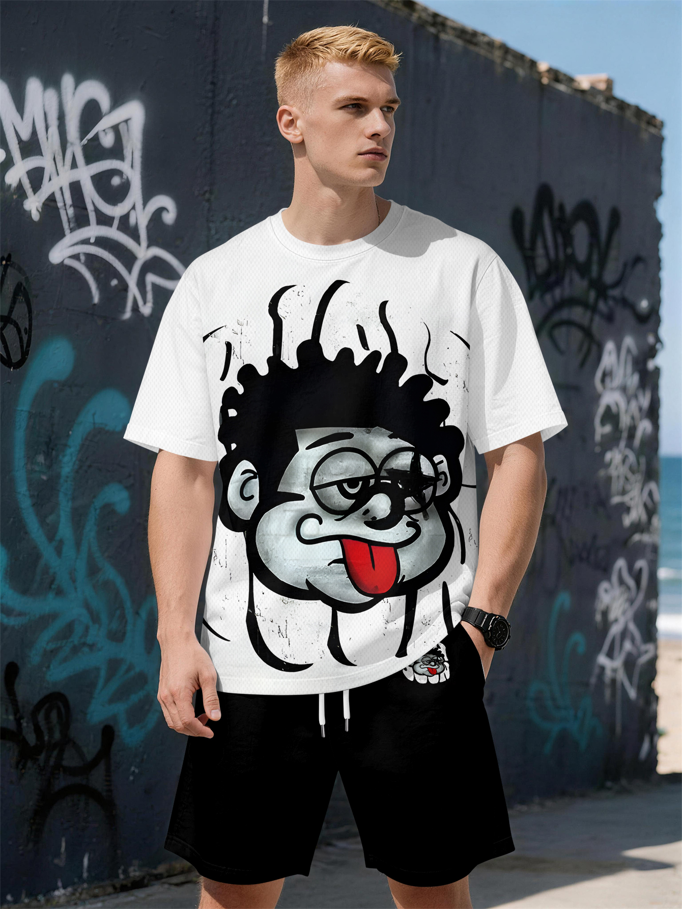 Street Fashion Trends - 2026 Summer New Men's Short-Sleeved Set