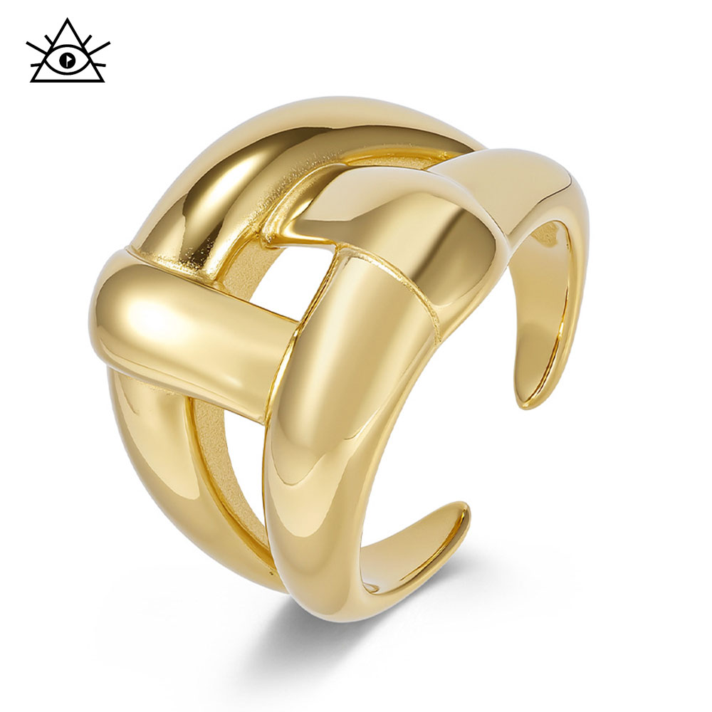 Street Fashion Magazines - Simple fashion titanium steel gold ring