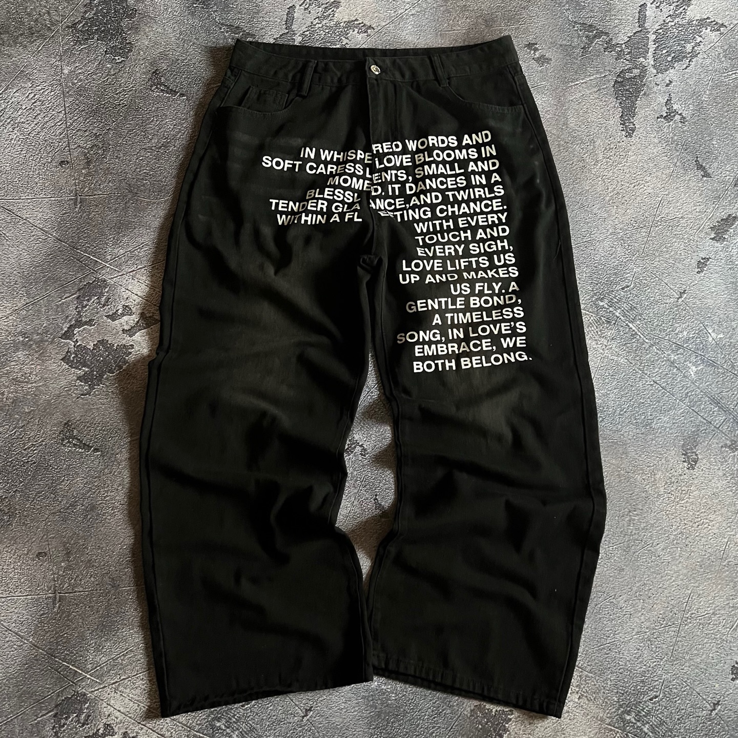 American Pattern Letter Jeans  – Street Fashion For Man recenzja i cena