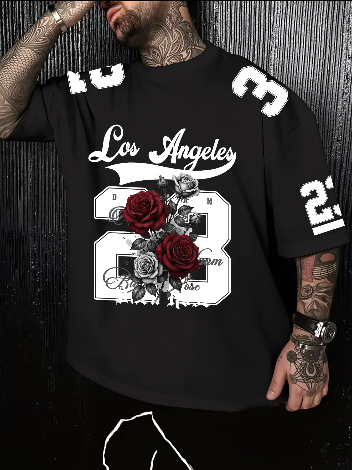 Men's American Retro Los Angel – Street Fashion Los Angeles recenzja i cena