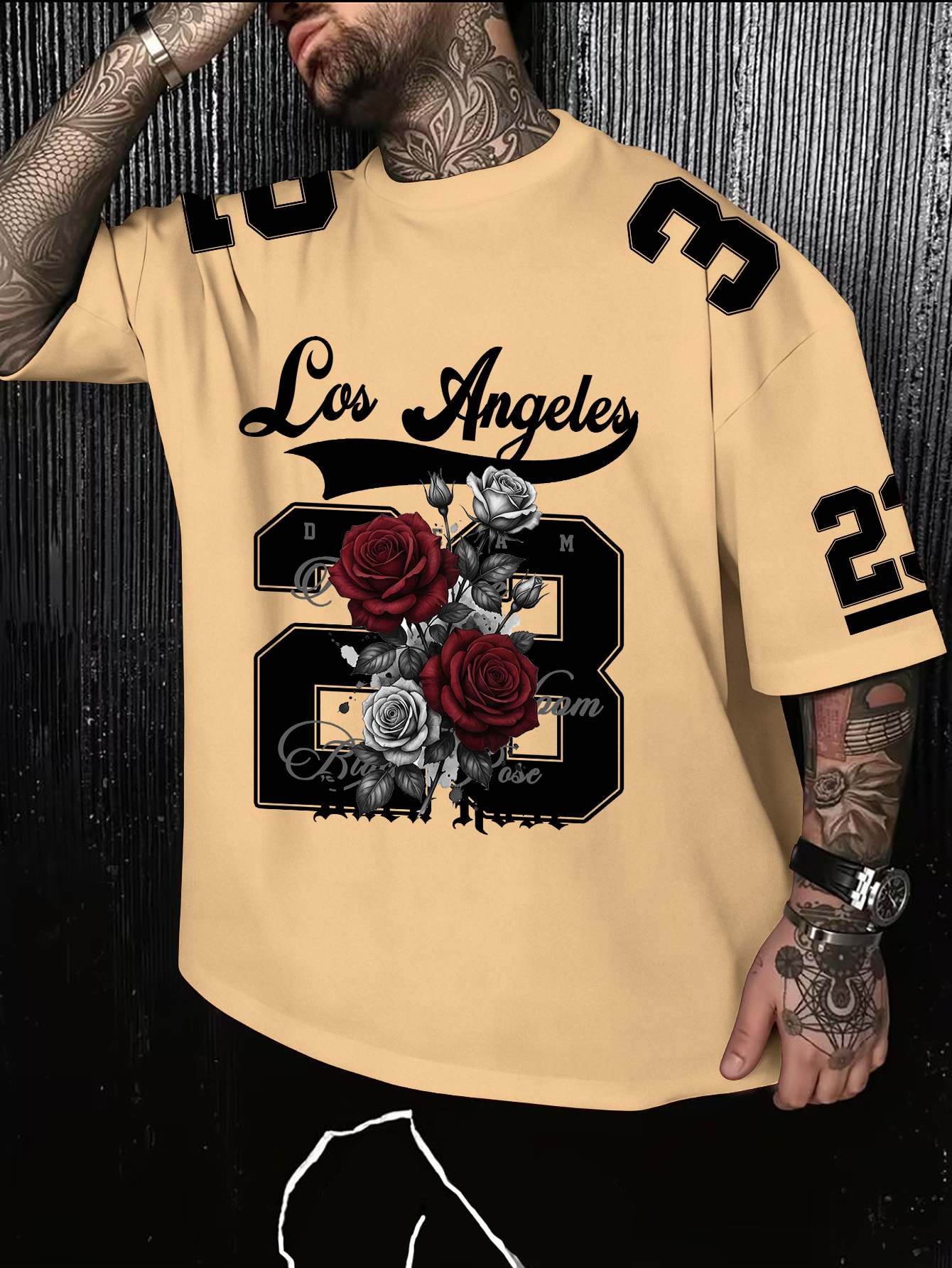 Men's American Retro Los Angel – Street Fashion Los Angeles recenzja i cena