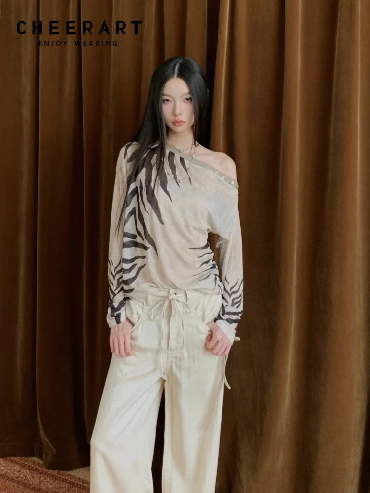 CHEERART Zebra Off Shoulder De – Street Fashion Fall 2025 recenzja i cena