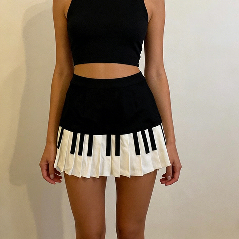 Summer Women Piano Designer Fa – Street Fashion Korean Girl recenzja i cena