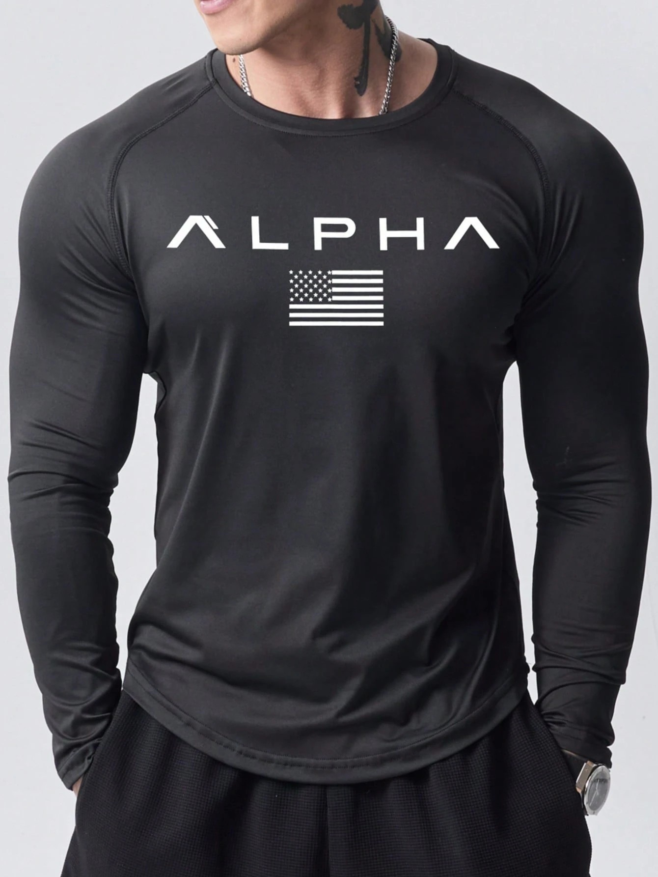 New men's long-sleeved T-shirt – Street Fashion China recenzja i cena