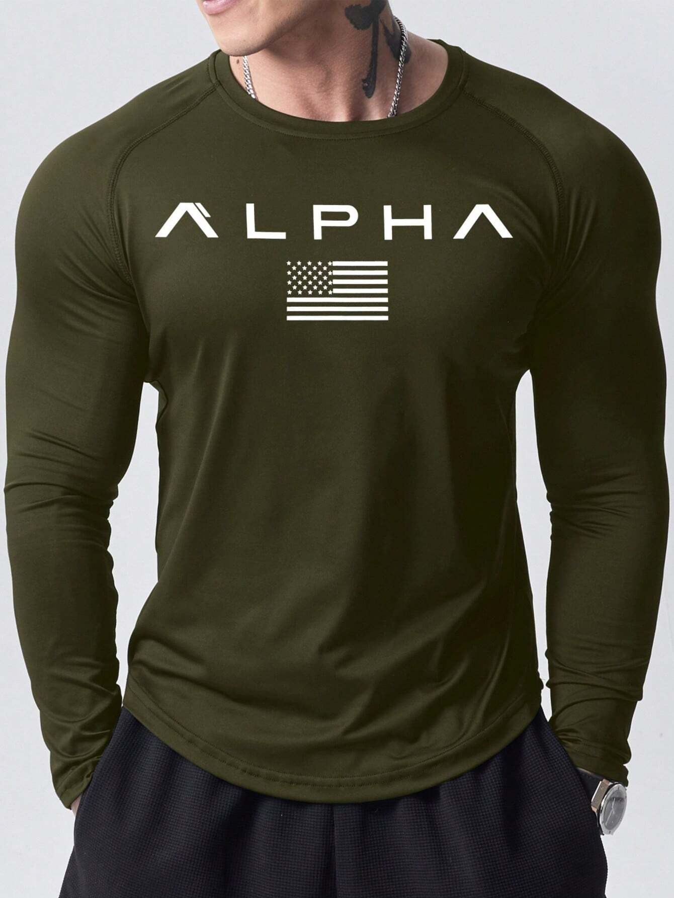 New men's long-sleeved T-shirt – Street Fashion China recenzja i cena