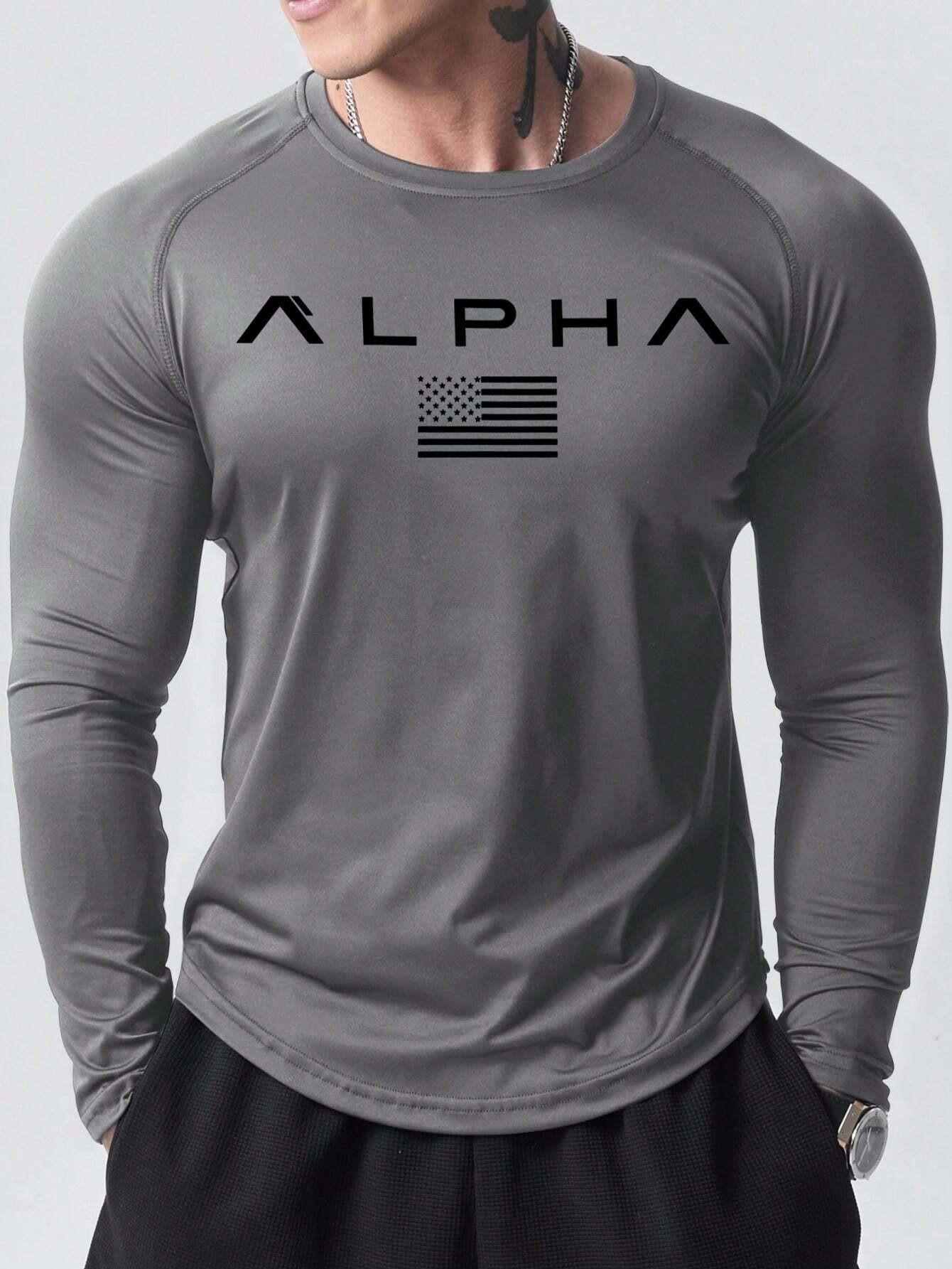 New men's long-sleeved T-shirt – Street Fashion China recenzja i cena