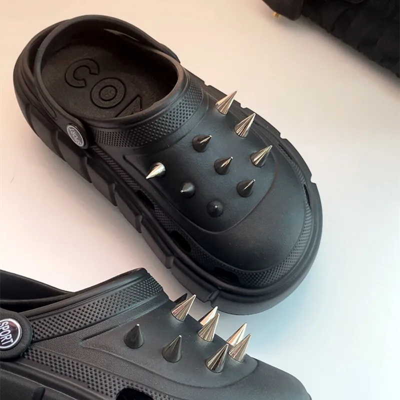 Y2K style Rivet Hole Shoes Wom – Street Fashion Trends recenzja i cena