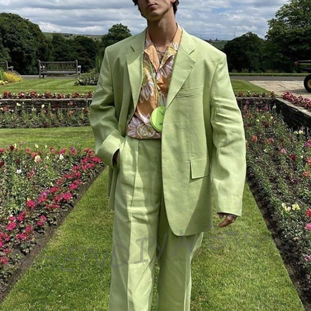 2026 Fashion Linen Men Suit Ha – Street Fashion Outfit For Men recenzja i cena