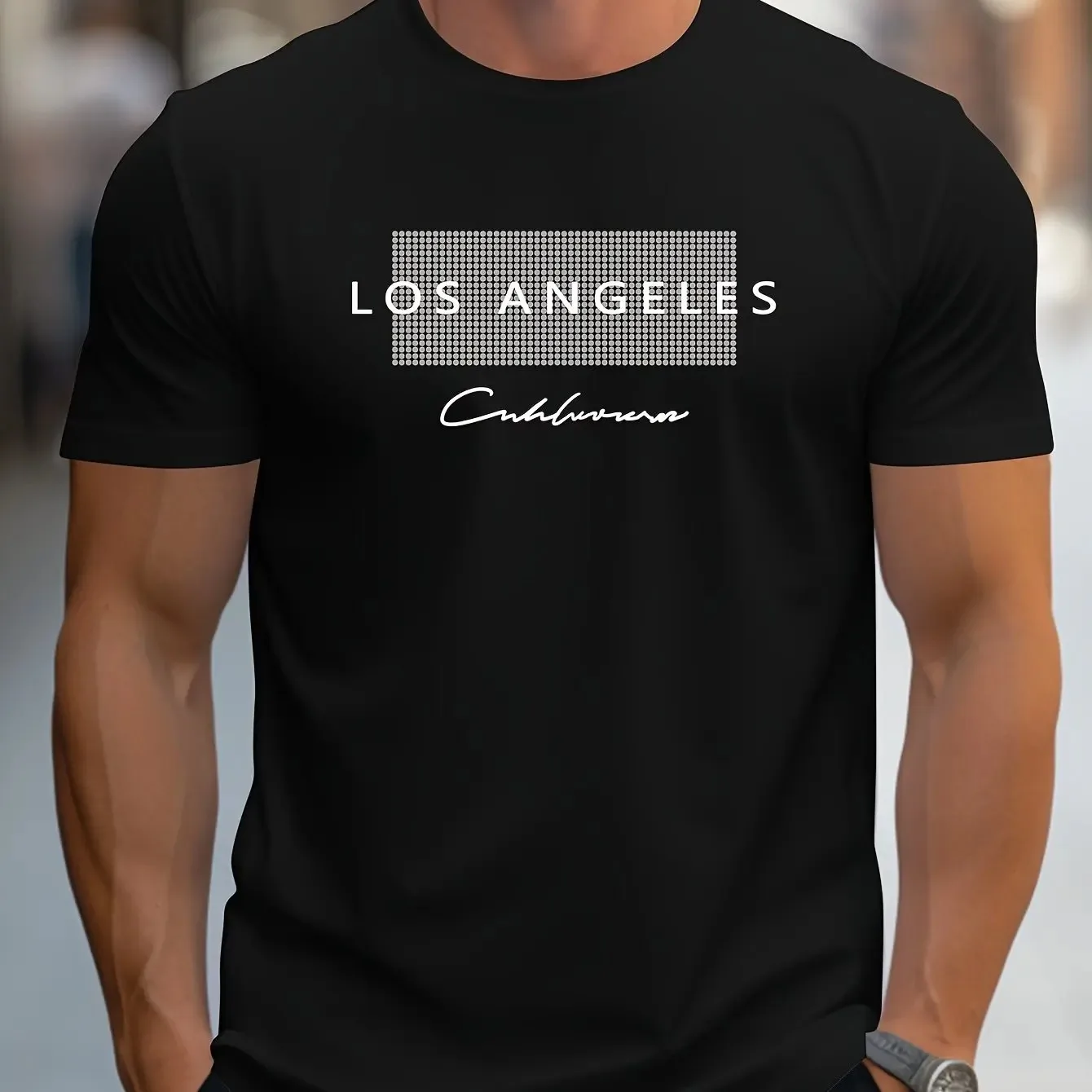 Summer Men's Casual Loose T-sh – Street Fashion Los Angeles recenzja i cena