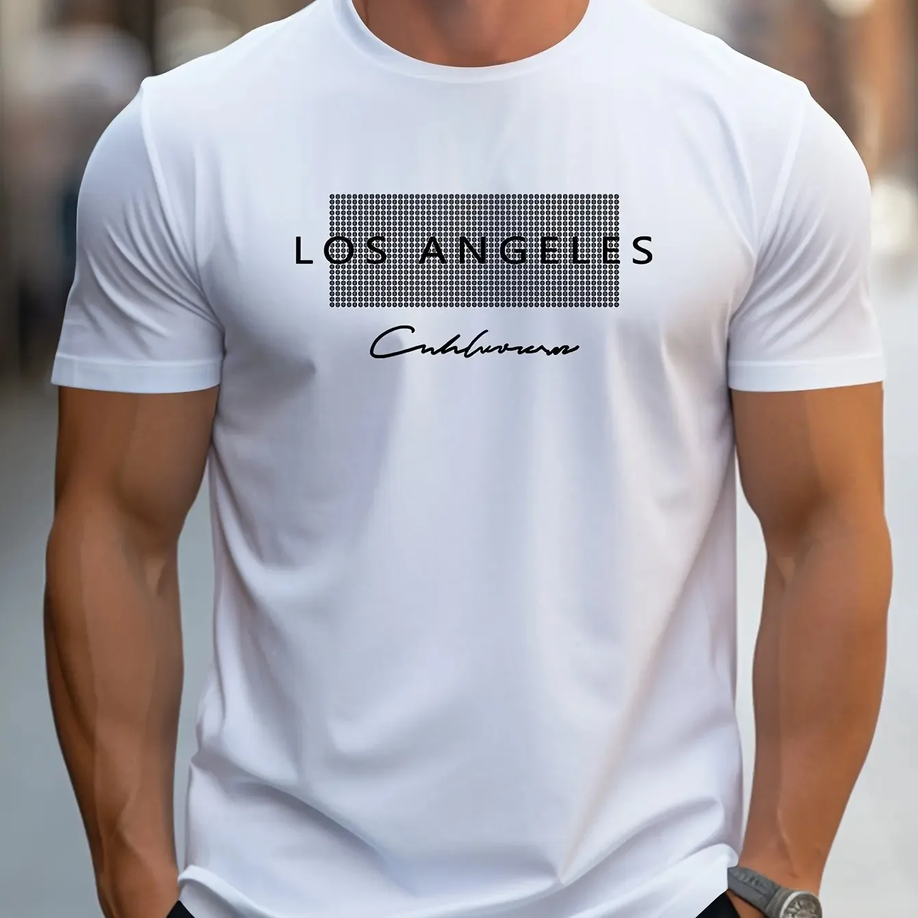 Summer Men's Casual Loose T-sh – Street Fashion Los Angeles recenzja i cena