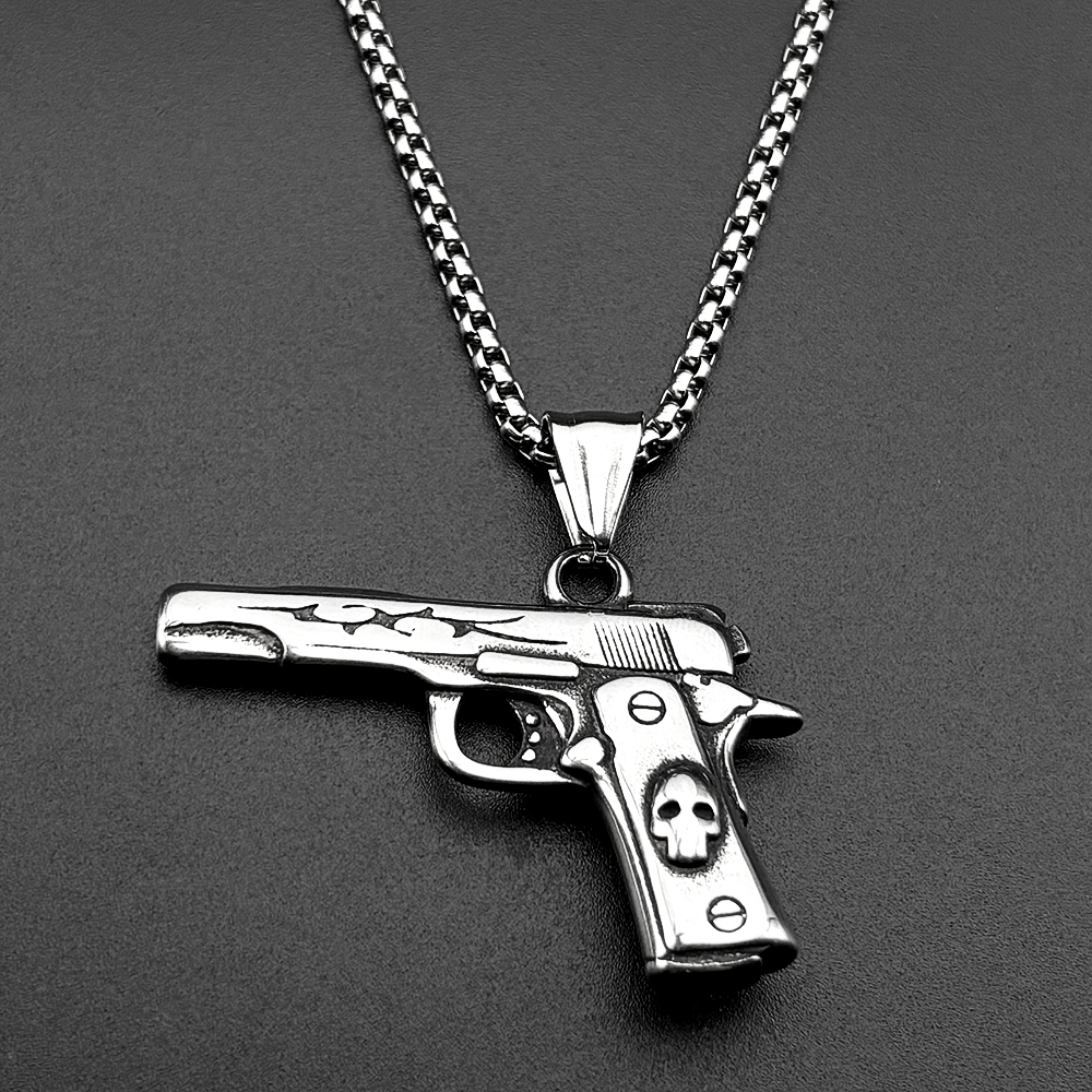 Retor Dark Punk Pistol Necklac – Street Fashion Mood recenzja i cena