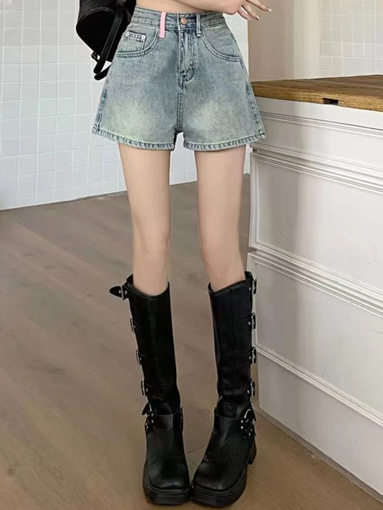 Girls Korean High Waist Denim  – Street Fashion Korean Girl recenzja i cena
