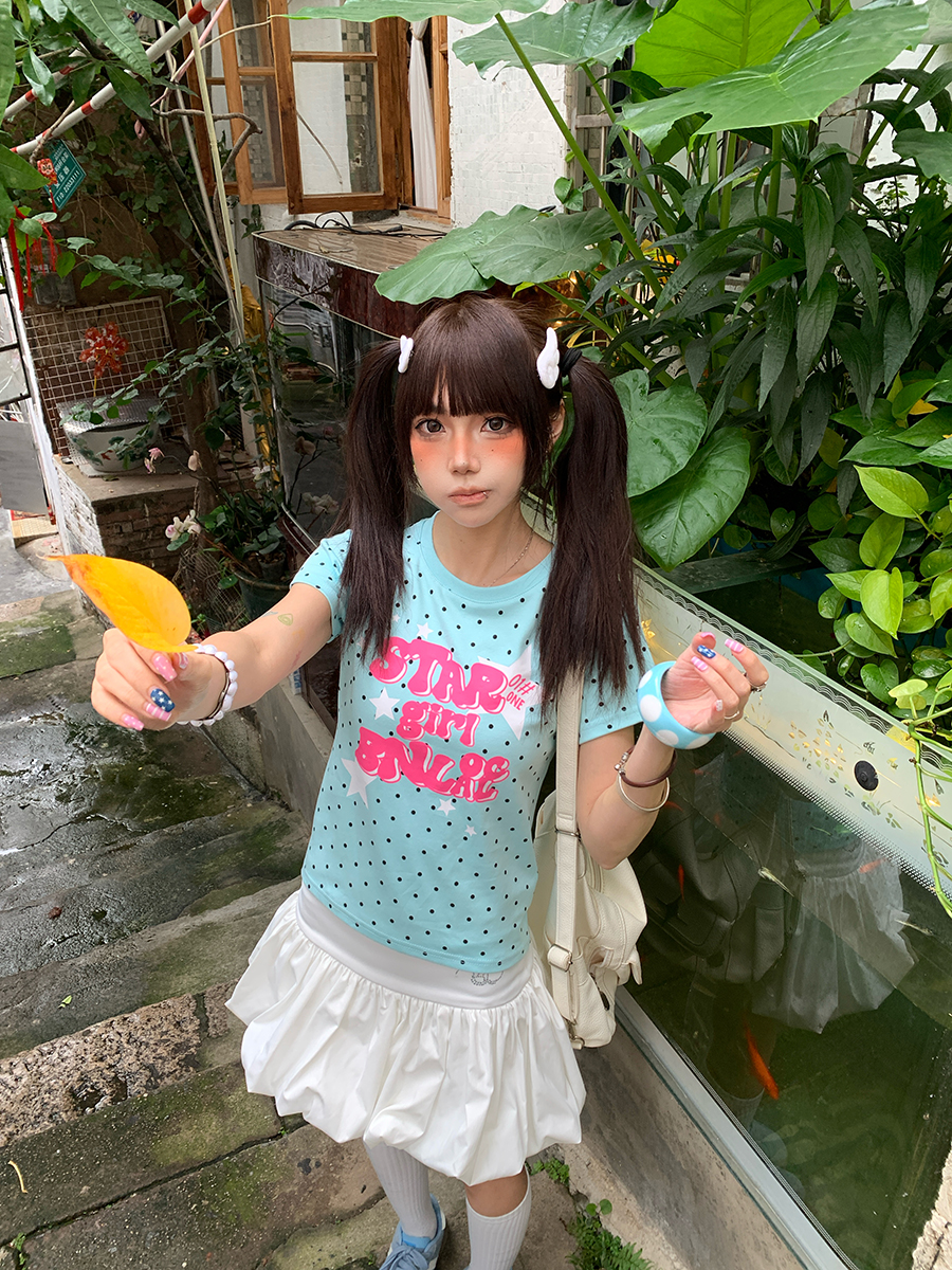 Summer Short Sleeve T-Shirt Wo – Street Fashion Korean Girl recenzja i cena