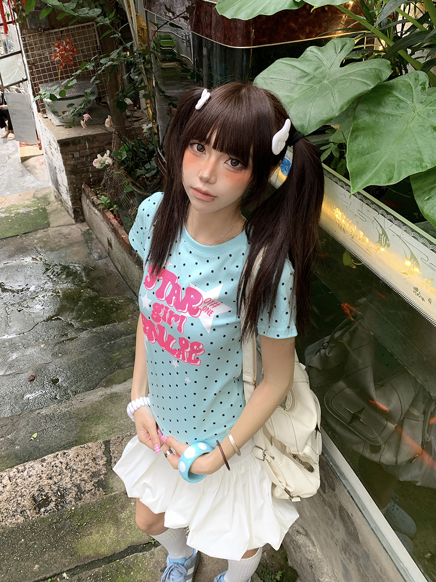 Summer Short Sleeve T-Shirt Wo – Street Fashion Korean Girl recenzja i cena