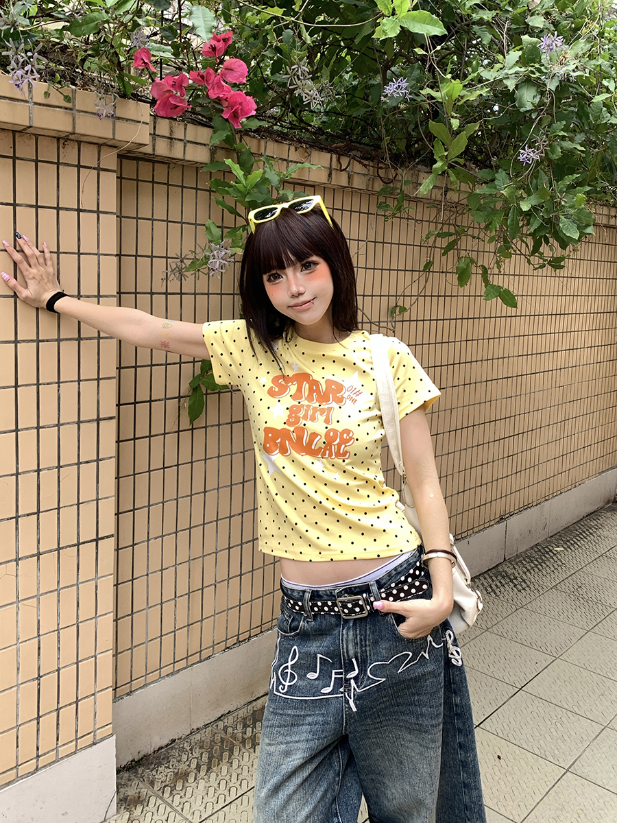 Summer Short Sleeve T-Shirt Wo – Street Fashion Korean Girl recenzja i cena