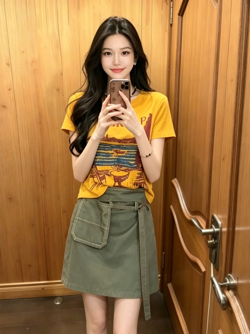 Retro Spicy Girl Print round N – Street Fashion Korean Girl recenzja i cena