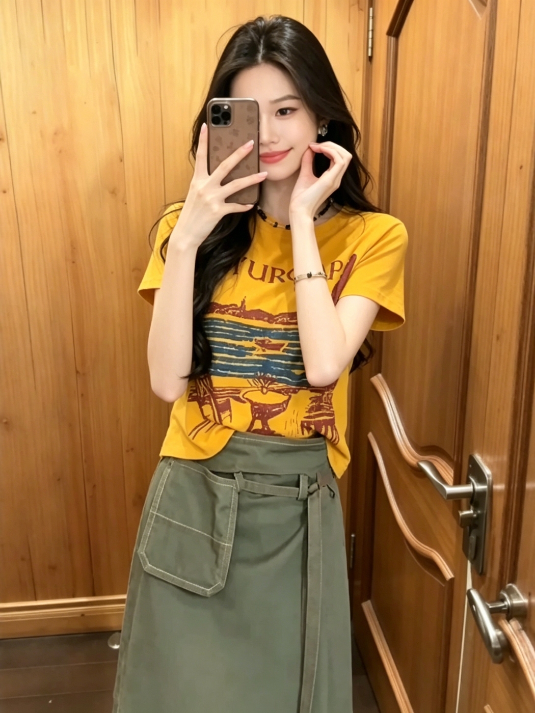 Retro Spicy Girl Print round N – Street Fashion Korean Girl recenzja i cena