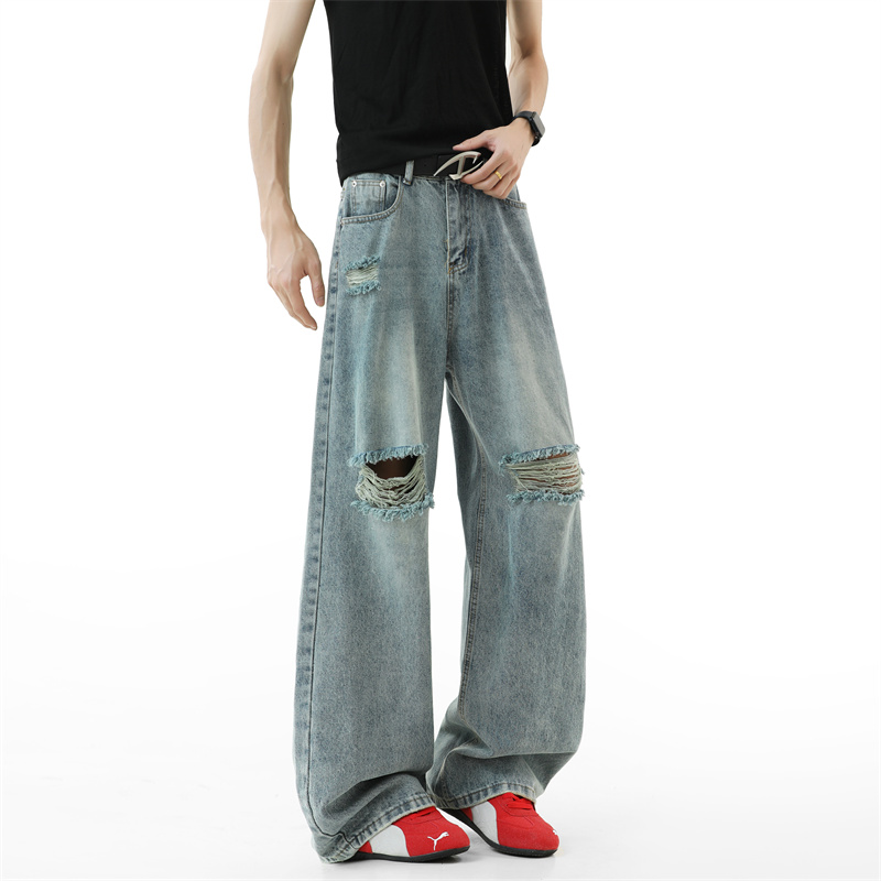 Ripped Jeans Men 2025 Autumn N – Street Fashion Fall 2025 recenzja i cena