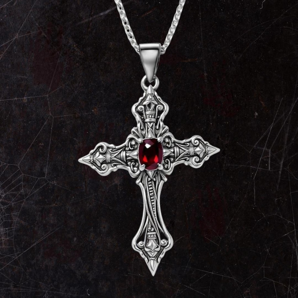 Gothic Punk Silver Color Relie – Street Fashion Mood recenzja i cena