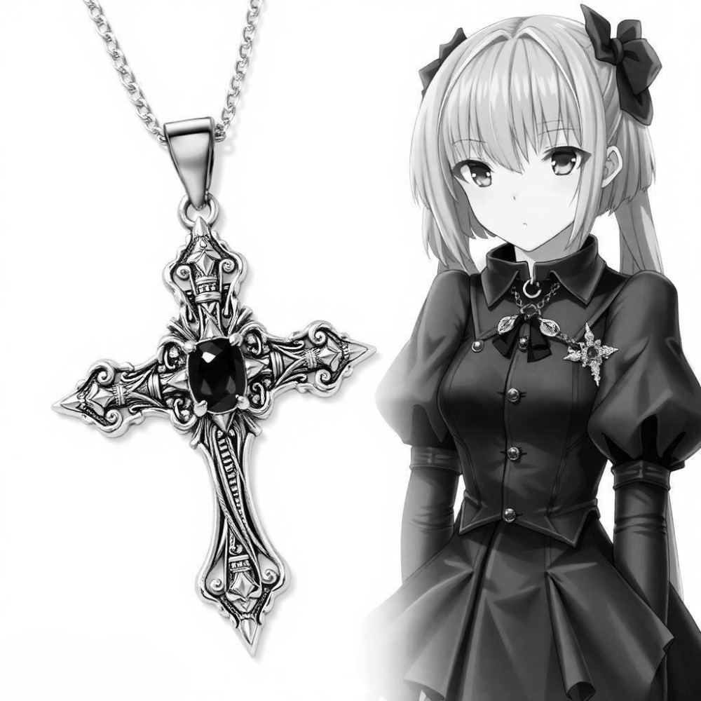 Gothic Punk Silver Color Relie – Street Fashion Mood recenzja i cena