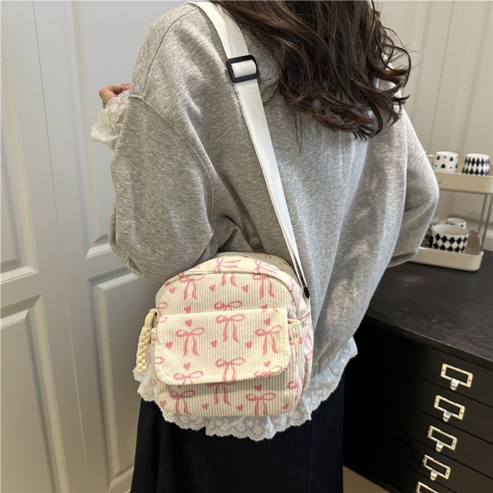 Women's Corduroy Small Shoulde – Street Fashion Korean Girl recenzja i cena