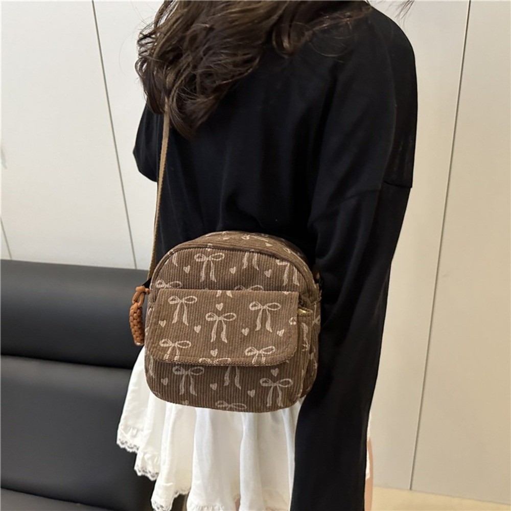 Women's Corduroy Small Shoulde – Street Fashion Korean Girl recenzja i cena