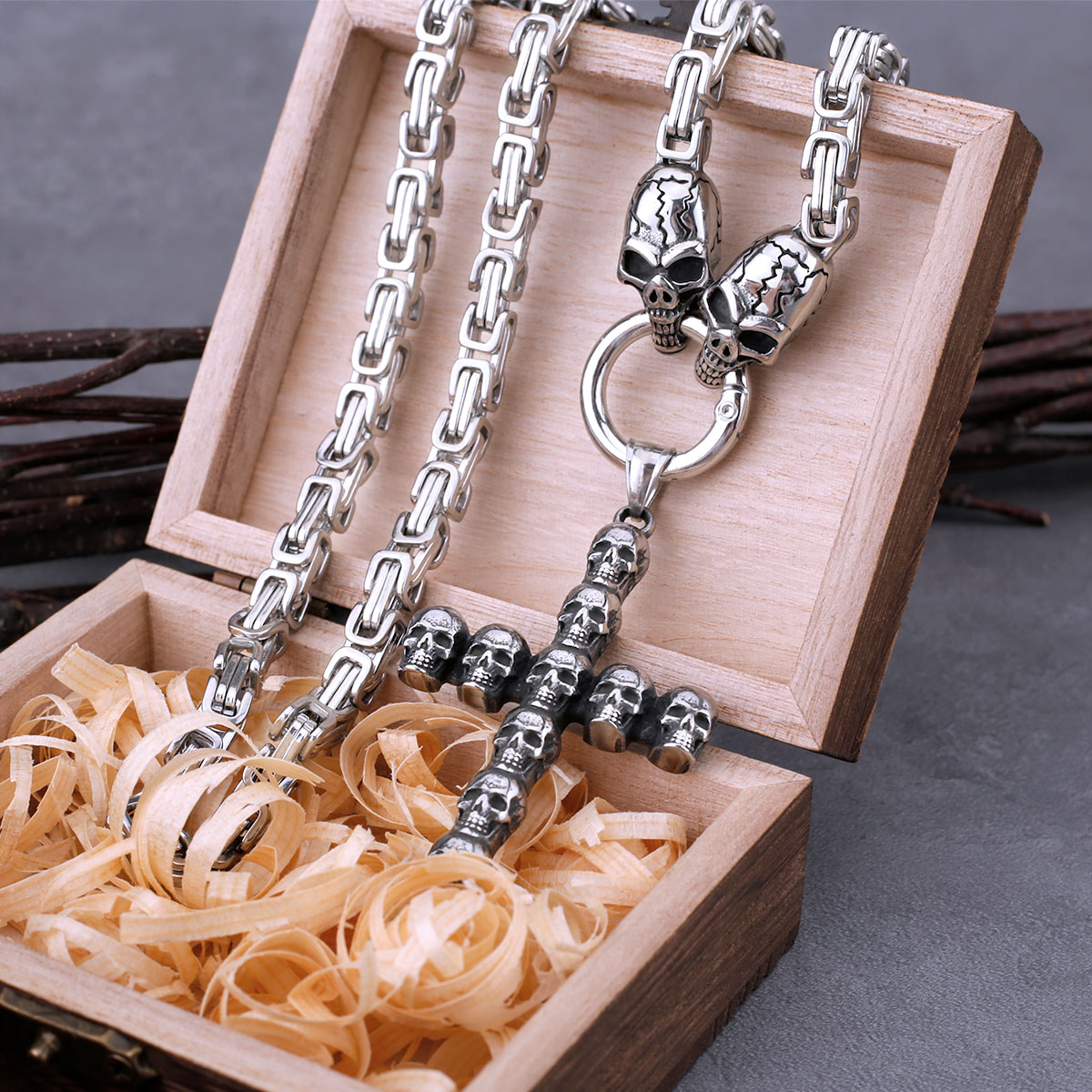 Stainless Steel Cross Skull Pe – Street Fashion Mood recenzja i cena