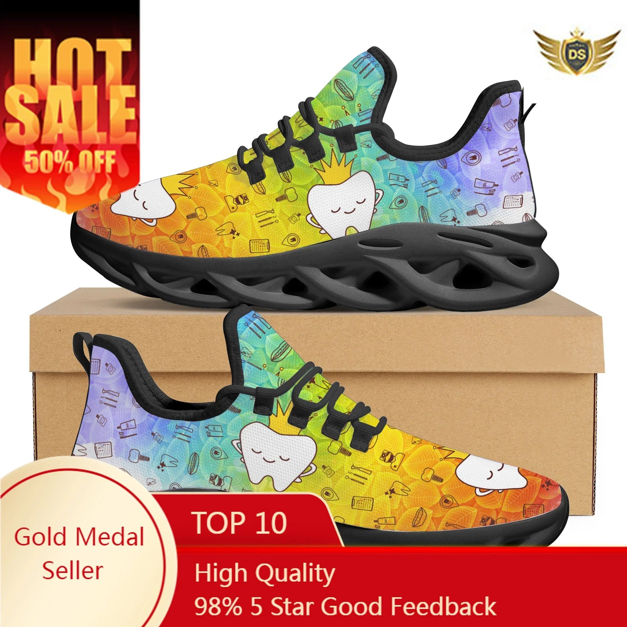 Gradient Cute Crown Tooth Prin – Street Fashion Trends recenzja i cena