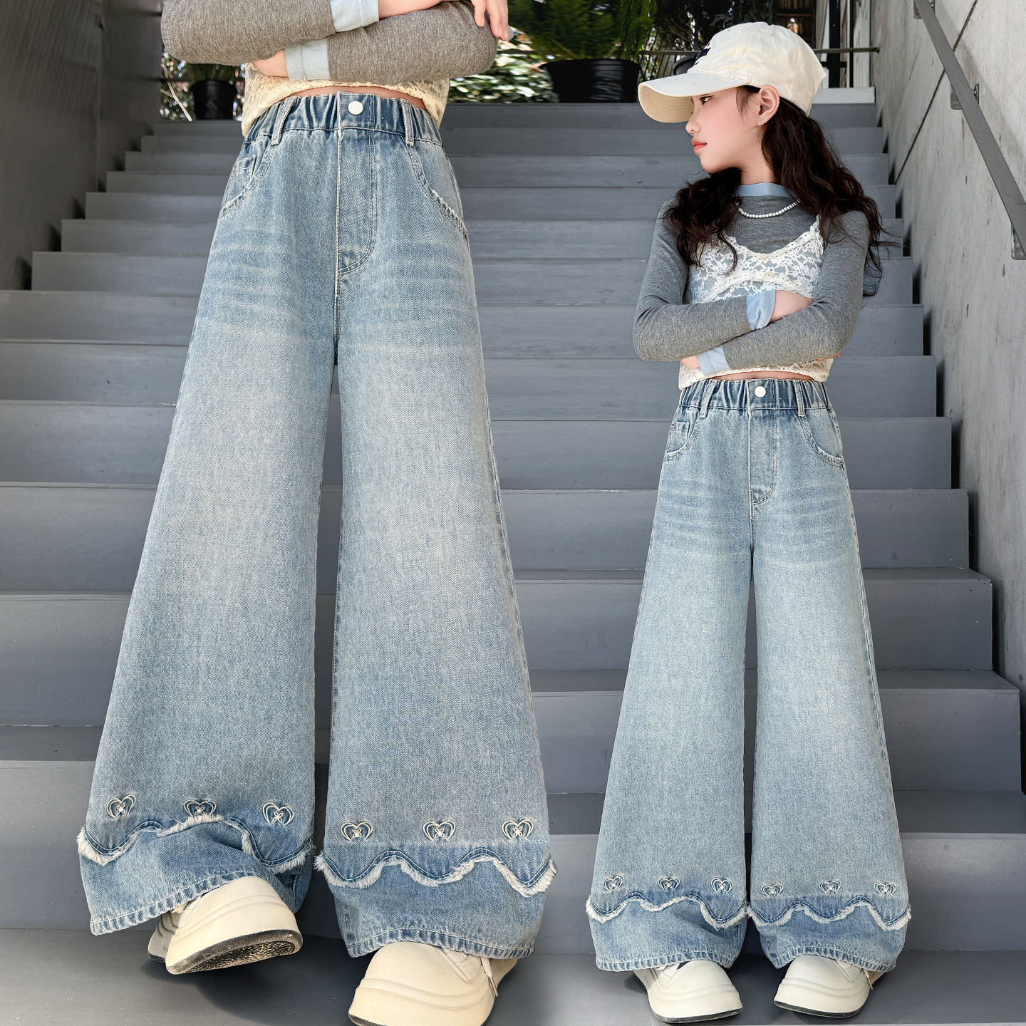 Korean Child Fashion Jeans tro – Street Fashion Korean Girl recenzja i cena