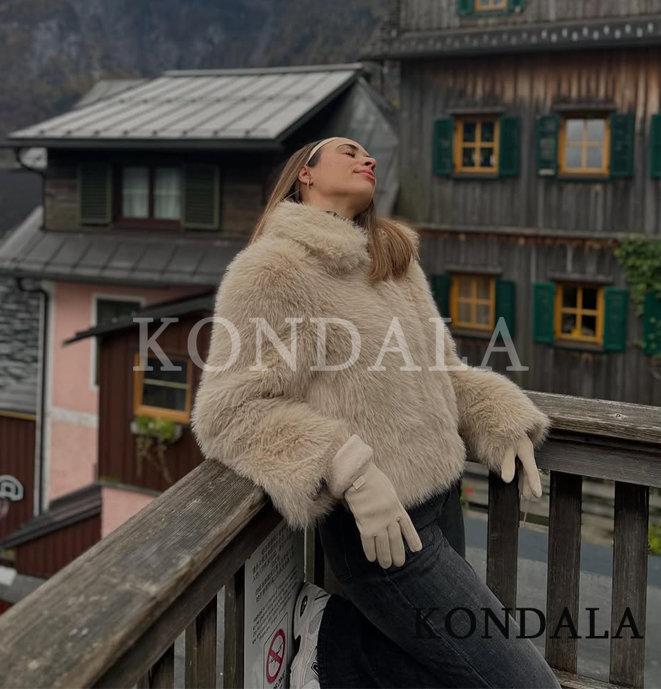 KONDALA Fur Zipper Jacket Wome – Street Fashion Fall 2025 recenzja i cena