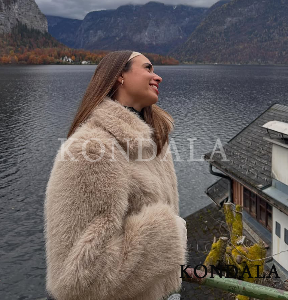 KONDALA Fur Zipper Jacket Wome – Street Fashion Fall 2025 recenzja i cena