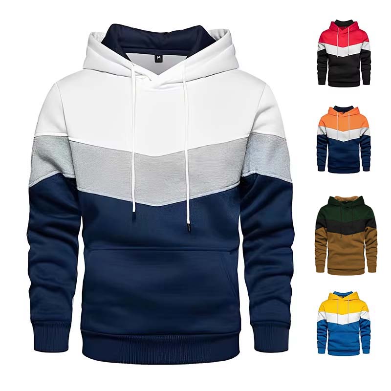 2025 New Men's Patchwork Hoodi – Street Fashion Fall 2025 recenzja i cena