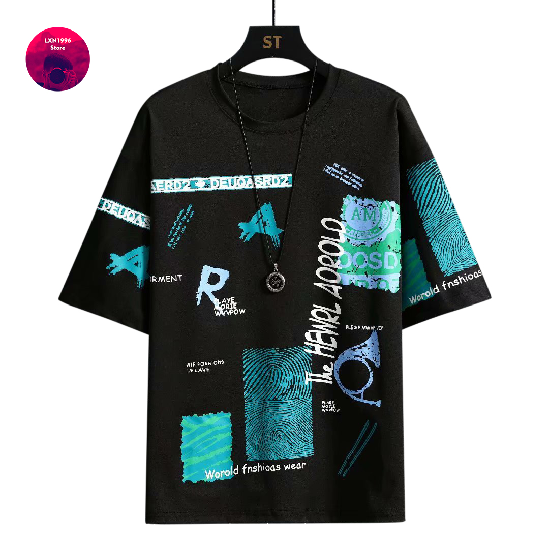 Men Harajuku Graphic Black Sum – Street Fashion Japan Brand recenzja i cena
