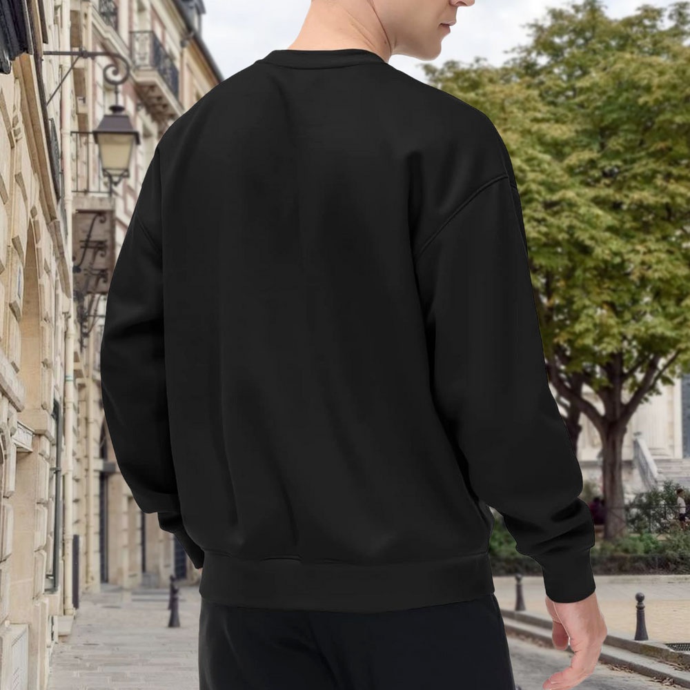 Men's Black Crew Neck Pullover – Street Fashion Los Angeles recenzja i cena