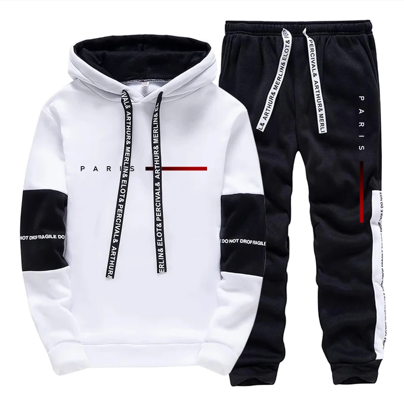 Men's Set Paris Fashion Hoodie – Street Fashion For Man recenzja i cena