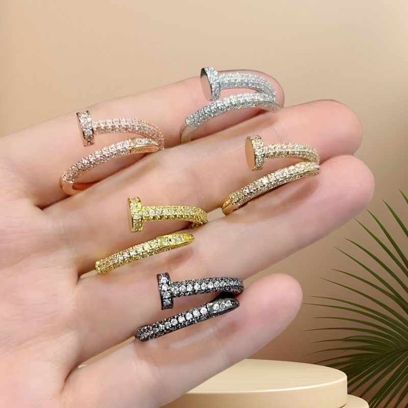 Nail Zircon Series Ring Niche  – Street Fashion Mood recenzja i cena